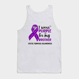 I Wear Purple For My Brother Cystic Fibrosis Awareness Tank Top